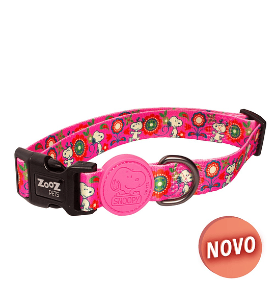  SNOOPY COLLAR (PINK / FLOWERS)