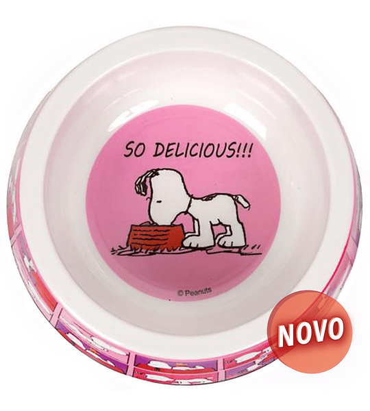 COMEDOURO SNOOPY MELAMINA (ROSA/FRAMES)