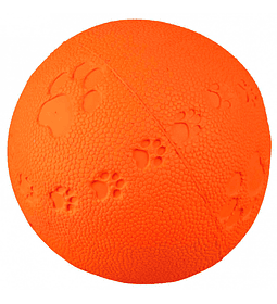RUBBER BALL WITH DUCKS AND SOUND (ORANGE)