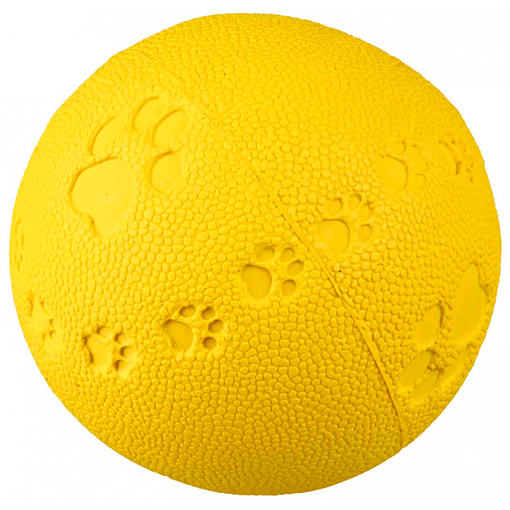 RUBBER BALL WITH DUCKS AND SOUND (YELLOW)