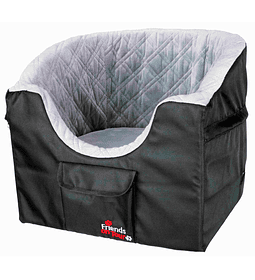 AUTOMOBILE SEAT FOR SMALL DOGS. 45X39X42CM (BLACK / GRAY)