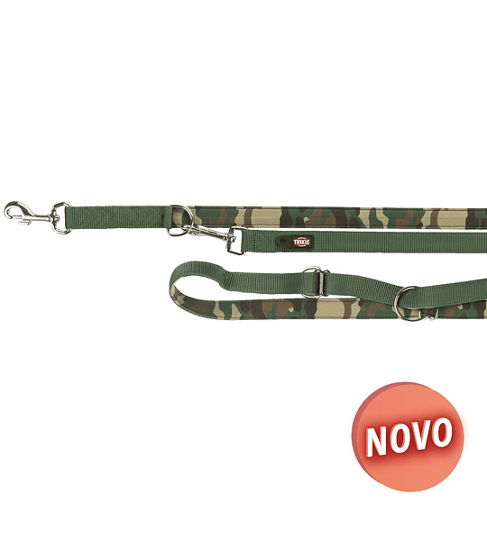 TRELA "PREMIUM" AJUSTÁVEL COM NEOPRENO 2 MT / 25 MM (CAMUFLADO / VERDE CAÇA)