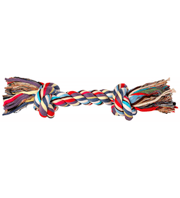 MULTICOLORED ROPE WITH 2 KNOTS