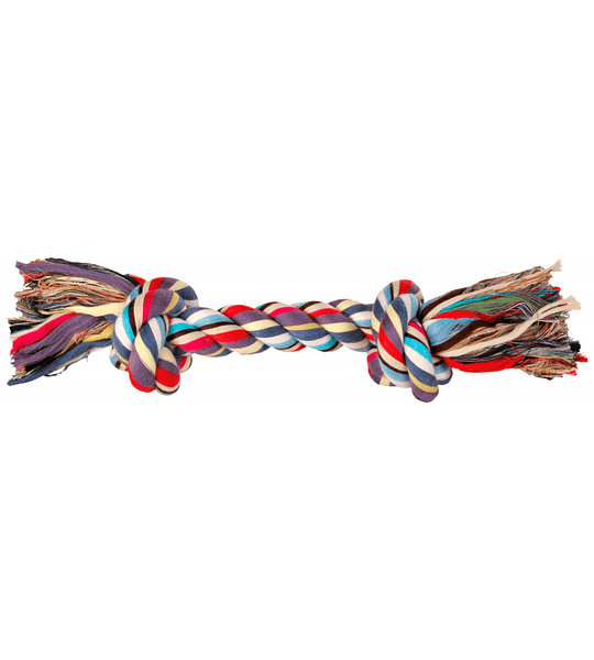 MULTICOLORED ROPE WITH 2 KNOTS