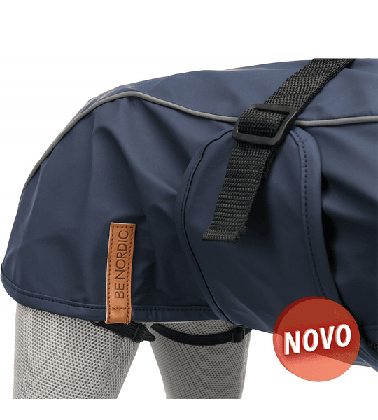  CAPA "BE NORDIC HUSUM" PARA CÃES (AZUL)