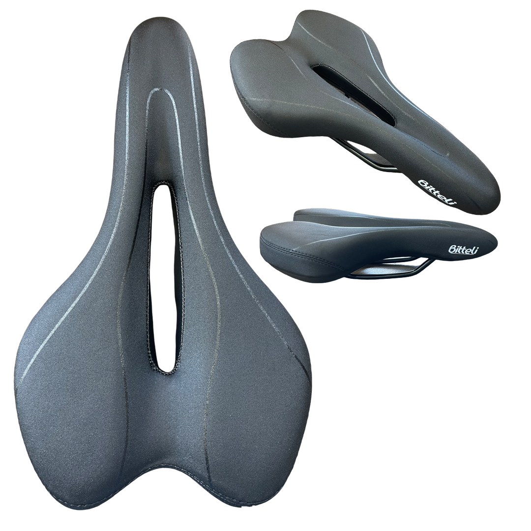 ASIENTO BITTELI ANTIPROTASTICO NEGRO MATTE LINEA BRILLANTE