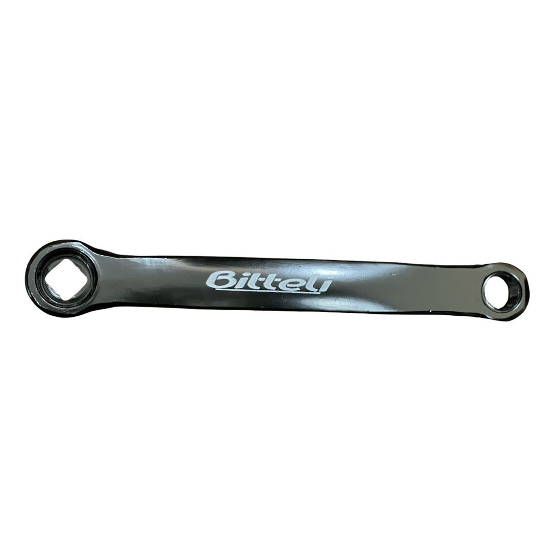 Manivelle Gauche Prowheel Acier Courbé – 170mm, Plastifiée, Pour Vélo