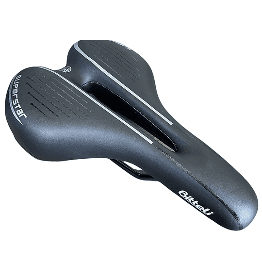 ASIENTO BITTELI MTB ANTIPROSTATICO SUPERSTAR NEGRO GRIS