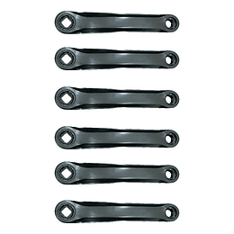 Pack 6 Bielas Izquierda Bitteli 170mm Acero Plastificada Neg