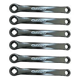 Pack 6 Bielas Izquierda Bitteli 170mm Acero Negra
