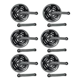 Pack 6 Volantes Mtb 28/38/48 C/cubrecadena Gris