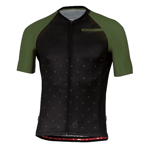 Tricota ciclismo Resistance negro y verde oliva