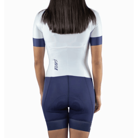 Body de ciclismo manga corta - Celeste y Azul