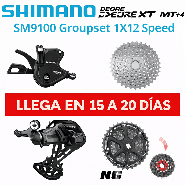 Grupo Shimano Deore M6100 1x12 Velocidades – Kit Completo MTB (RÉPLICA) 1