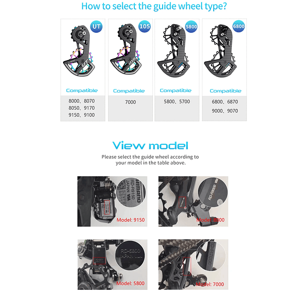 ENLACE DE COMPRA EN LA DESCRIPCION. juego de ruedas de polea Jockey de fibra de carbono para bicicleta  4