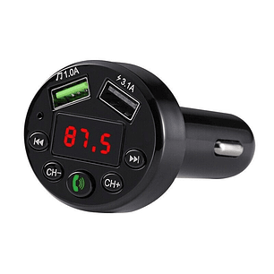 Transmissor FM Bluetooth para rádio de carro carregador USB duplo
