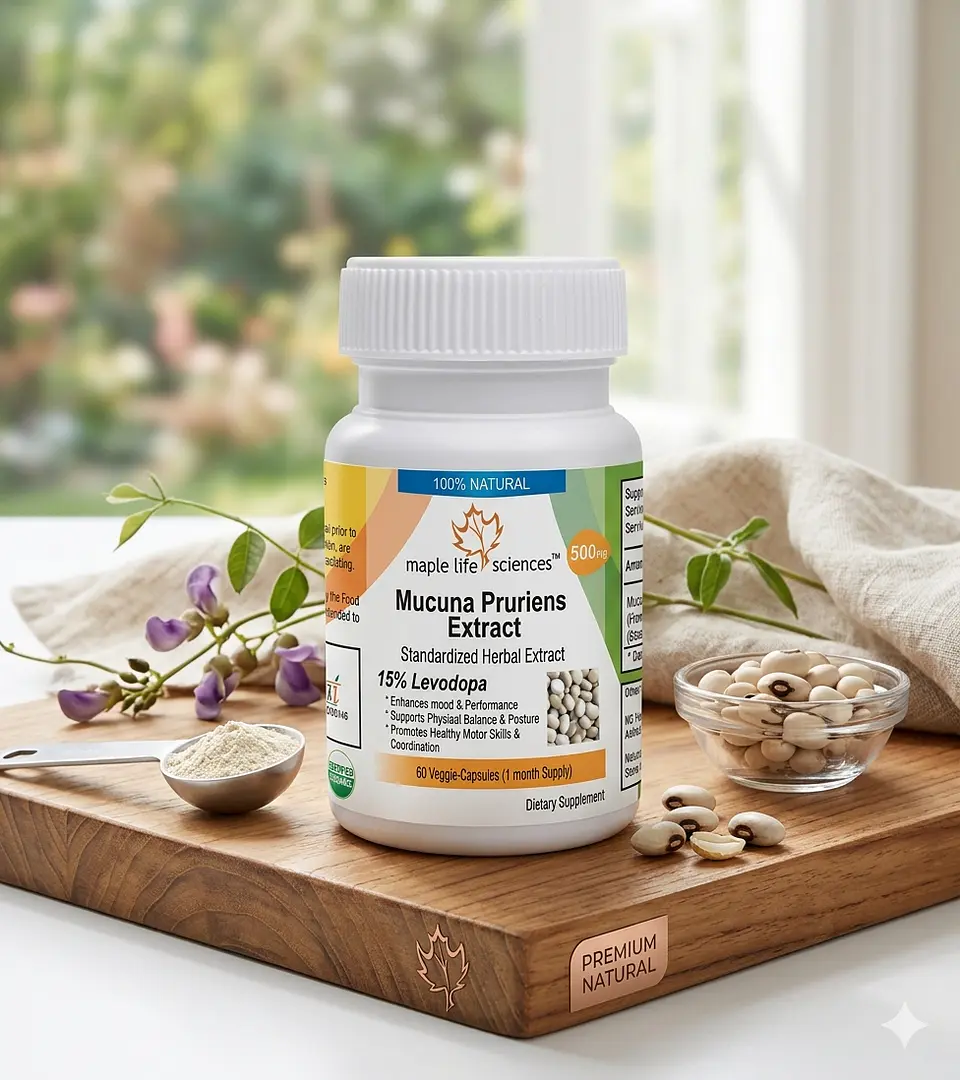 Mucuna Pruriens 500mg, 60 capsulas 1