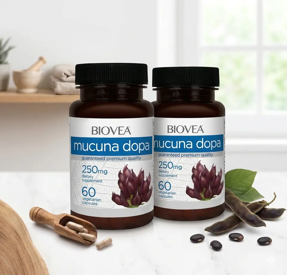 Pack Mucuna pruriens Biovea, Mucuna Dopa 250mg, 120 cápsulas 1