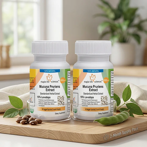  Pack de Mucuna Pruriens , 120 cápsulas