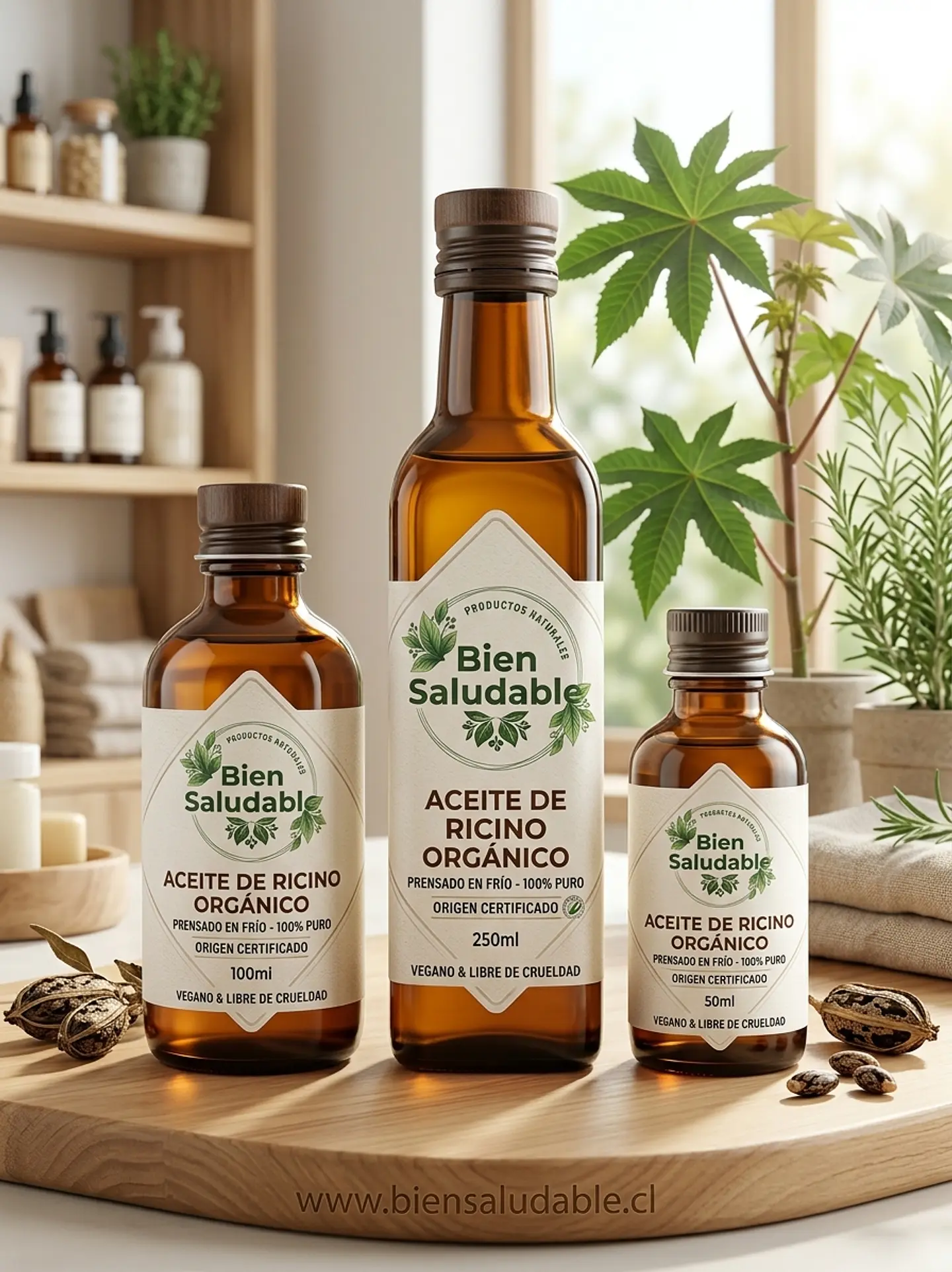 Aceite de Ricino Orgánico prensado en frio 250ml 1
