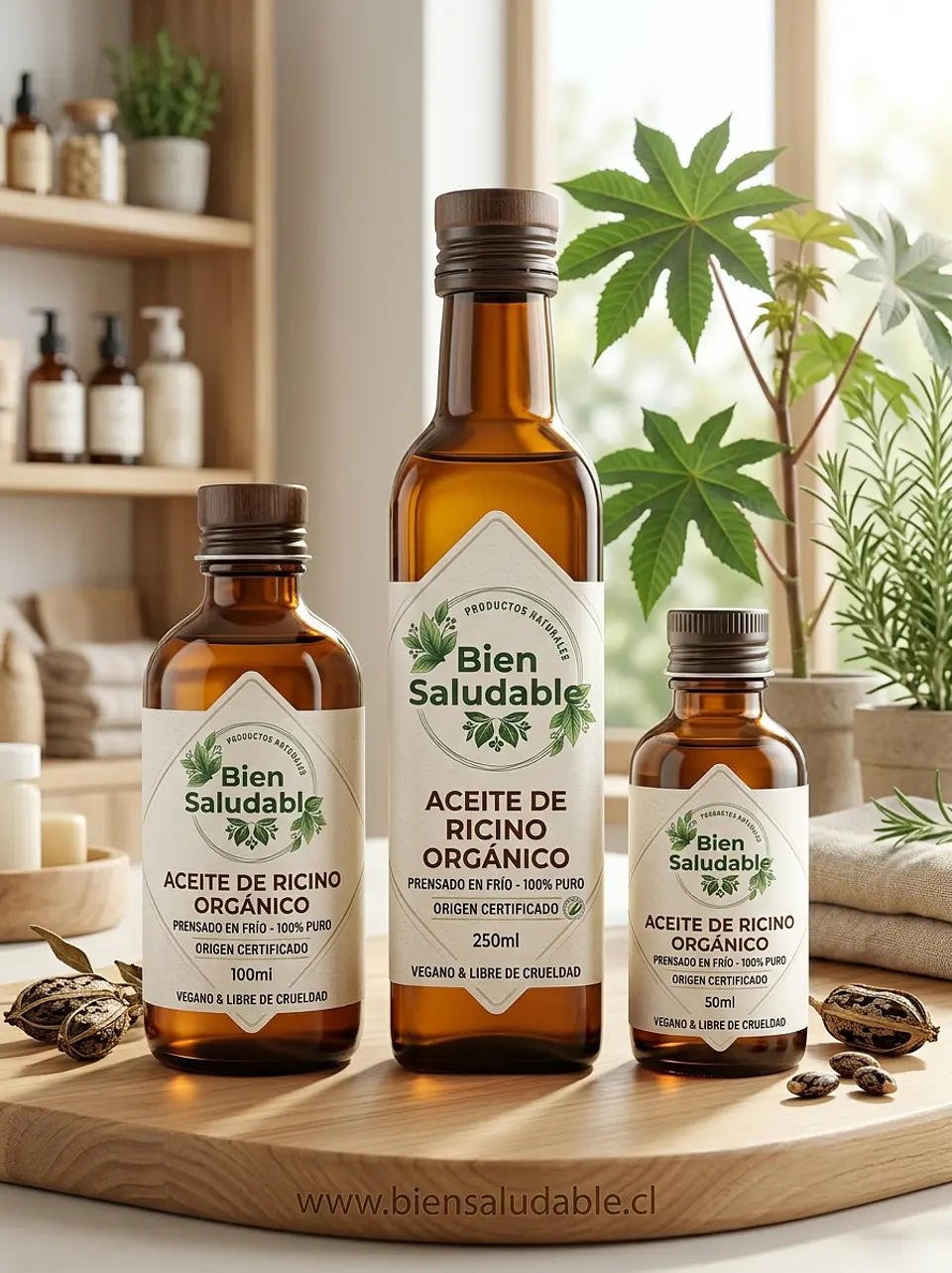 Aceite de Ricino Orgánico prensado en frio 250ml 1
