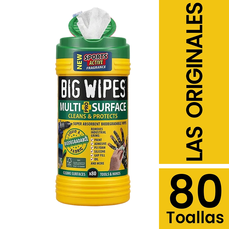 Toallas desengrasante para superficies Multi Surface 1