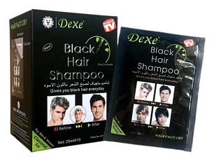 Shampoo DEXE  Cubre Canas En 5 Minutos. Caja De 10 Sachets