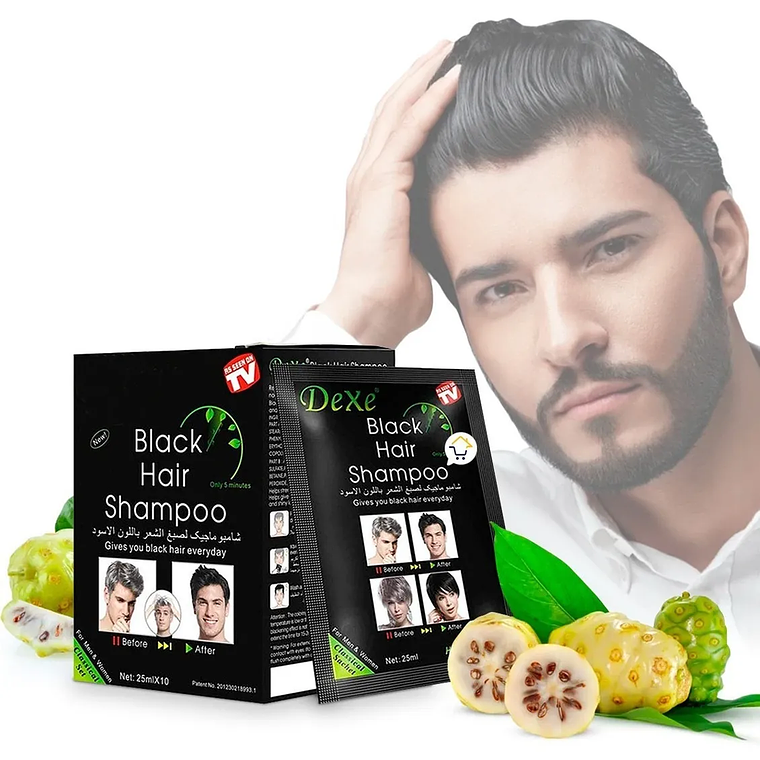 Shampoo DEXE  Cubre Canas En 5 Minutos. Caja De 10 Sachets 3