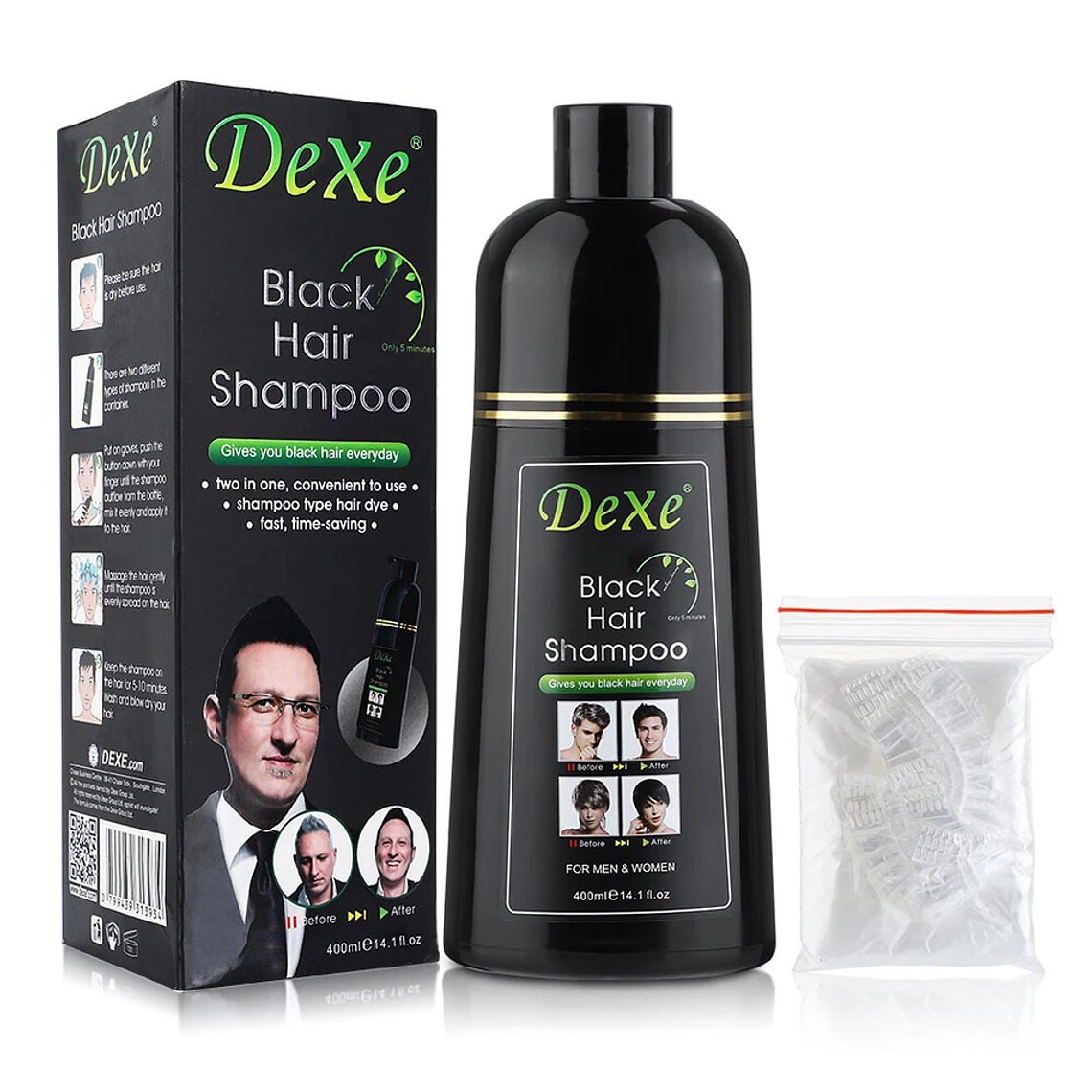 Shampoo DEXE  Cubre Canas En 5 Minutos.  1
