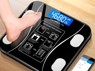 Balanza Inteligente Digital Con Bluetooth + Aplicacion Movil Negro