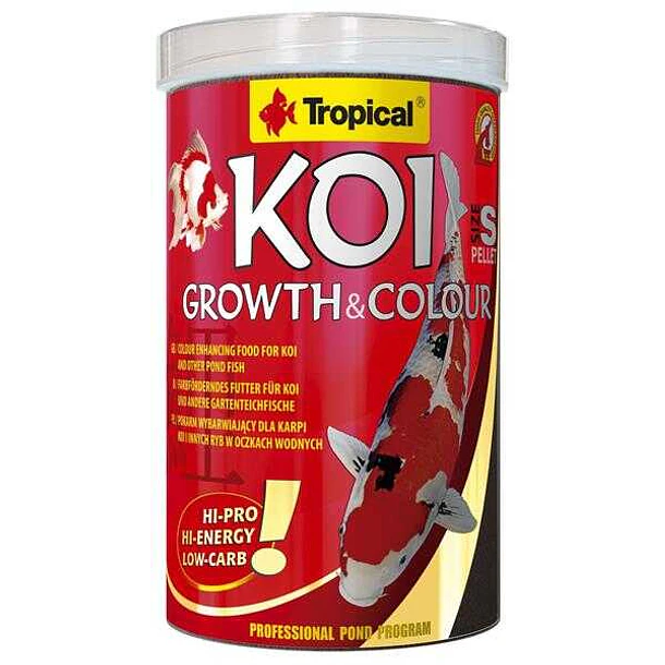 TROPICAL KOI growth & colour pellet size S 1000 ML / 320 GR 1
