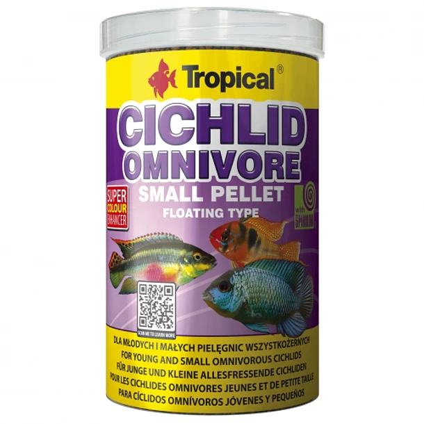 TROPICAL CICHLID OMNIVORE SMALL PELLET  250 ML / 90 GR 1
