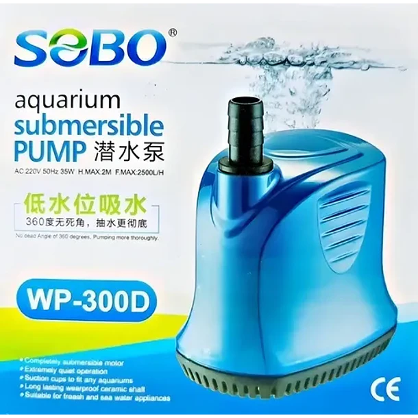 REV SOBO BOMBA DE AGUA SUMERGIBLE AZUL WP-300D 1