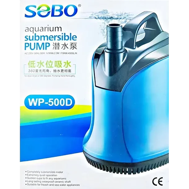 REV SOBO BOMBA DE AGUA SUMERGIBLE AZUL WP-500D 1