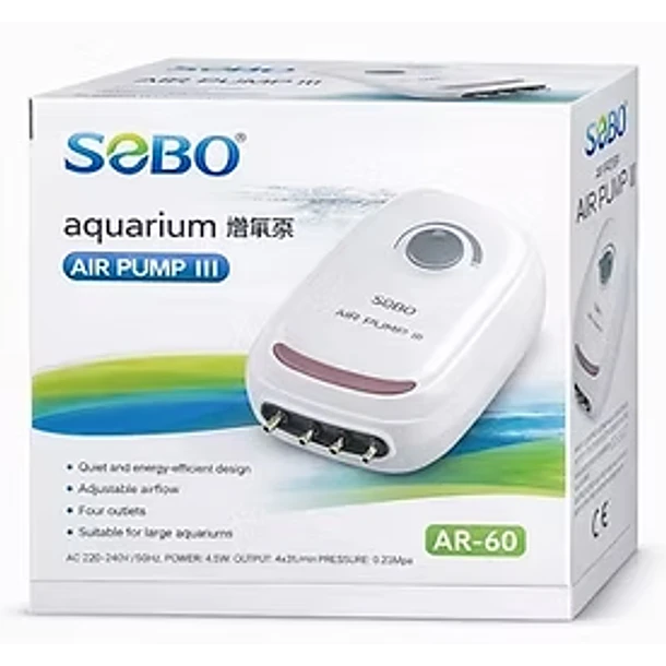 REV SOBO BOMBA DE AIRE AR60 4 SALIDAS 8W 1