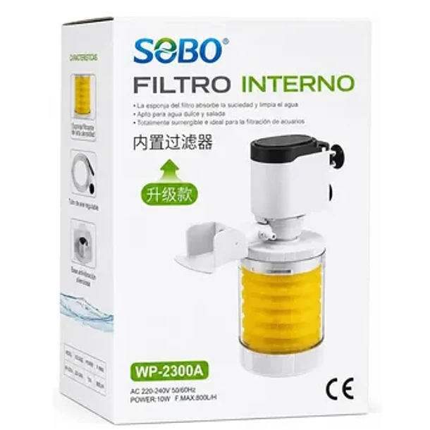 REV SOBO FILTRO INTERNO  WP-2300A 800L/H 10W 1