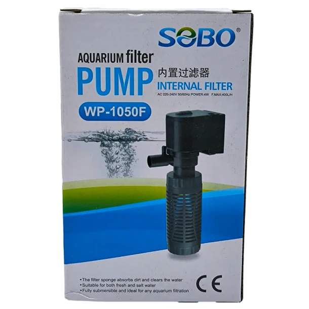 REV SOBO Filtro interno con cartucho redondo 400L/H, 4w WP 1050F 1