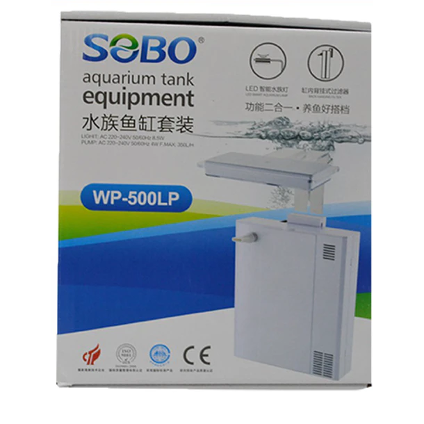 REV SOBO Filtro interno de espalda 350L/H  con luz Led smart 8.5W(blanco / azul) WP 500LP  1