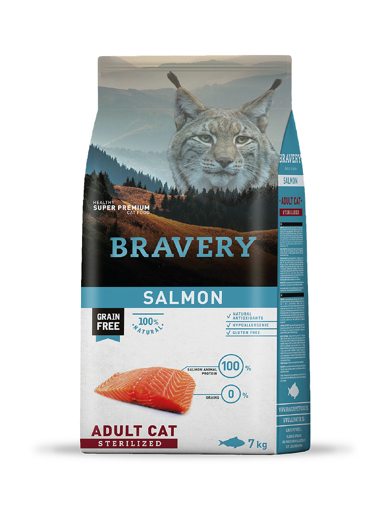 Bravery Salmón Adult Cat Sterilized 2