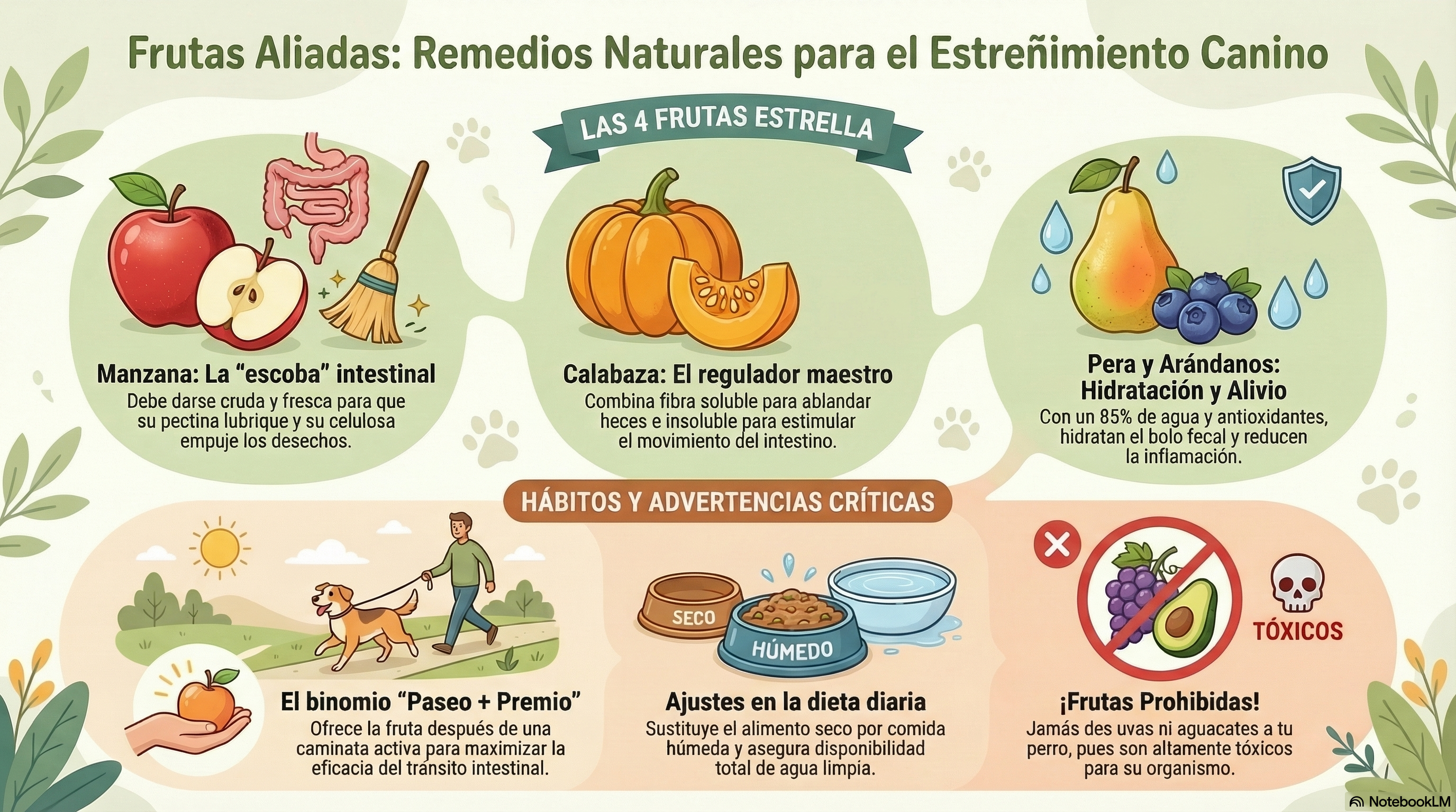 Las frutas que ayudan a regular el tránsito intestinal de tu Perro
