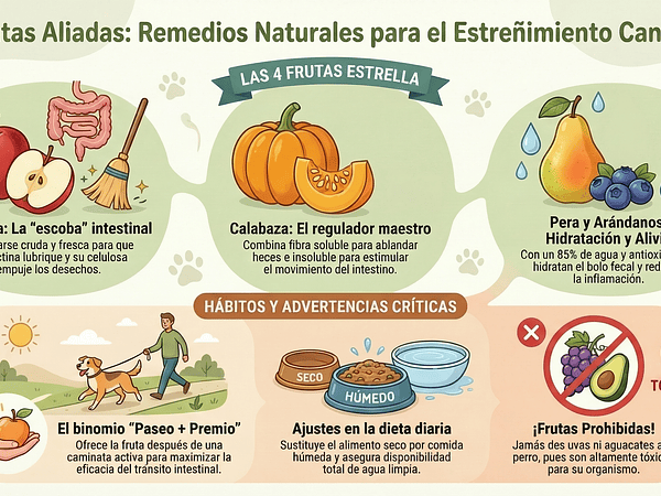 Las frutas que ayudan a regular el tránsito intestinal de tu Perro