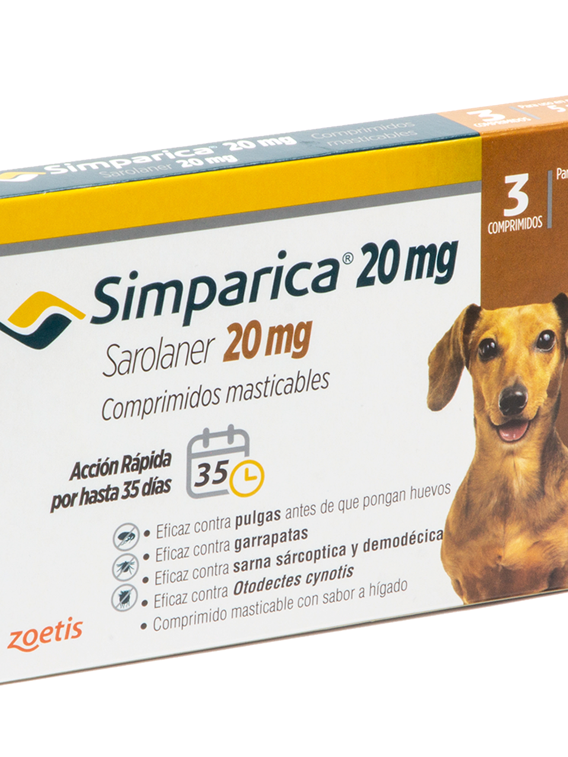 Simparica 20mg - 5.1 a 10.0kg - Caja de 3 comprimidos 1