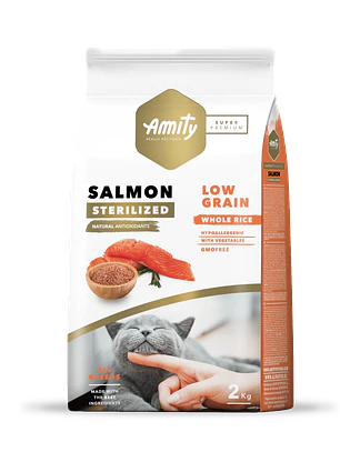 Amity Super Premium Low Grain Salmon Adult Cat Sterilized 7 kg