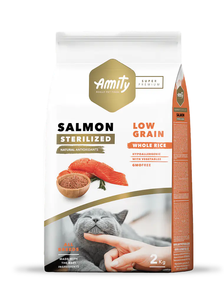 SUPER PREMIUM LOW GRAIN SALMON ADULT CAT STERILIZED 7 kg 1