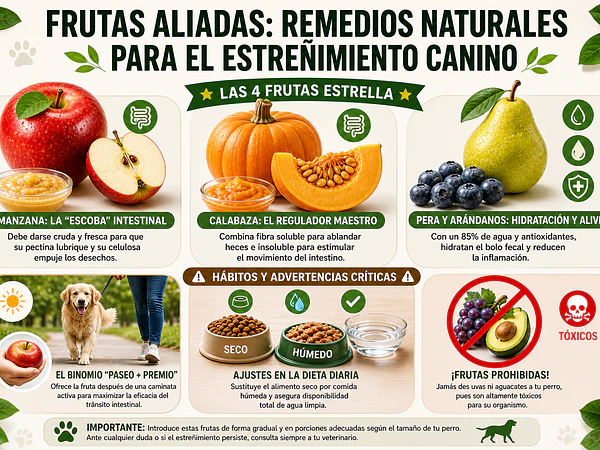 Las frutas que ayudan a regular el tránsito intestinal de tu Perro