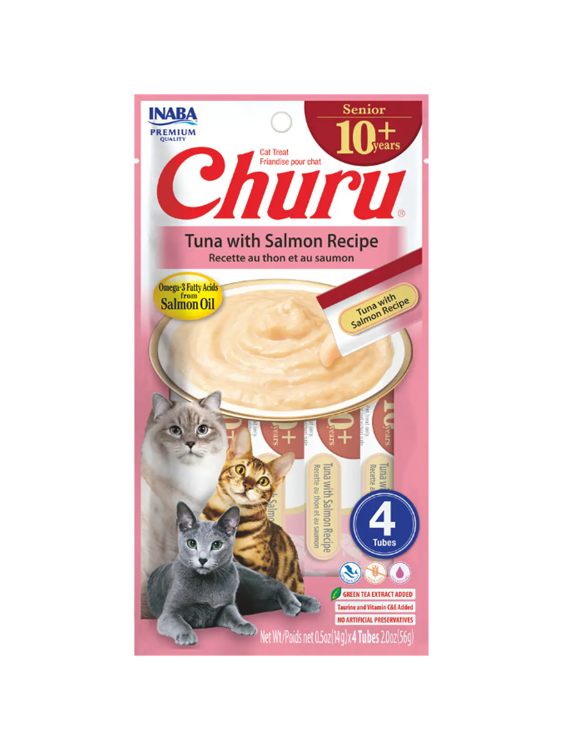 Churu Gatos Senior Atun con Salmon 4u x 14g  (56g) 1
