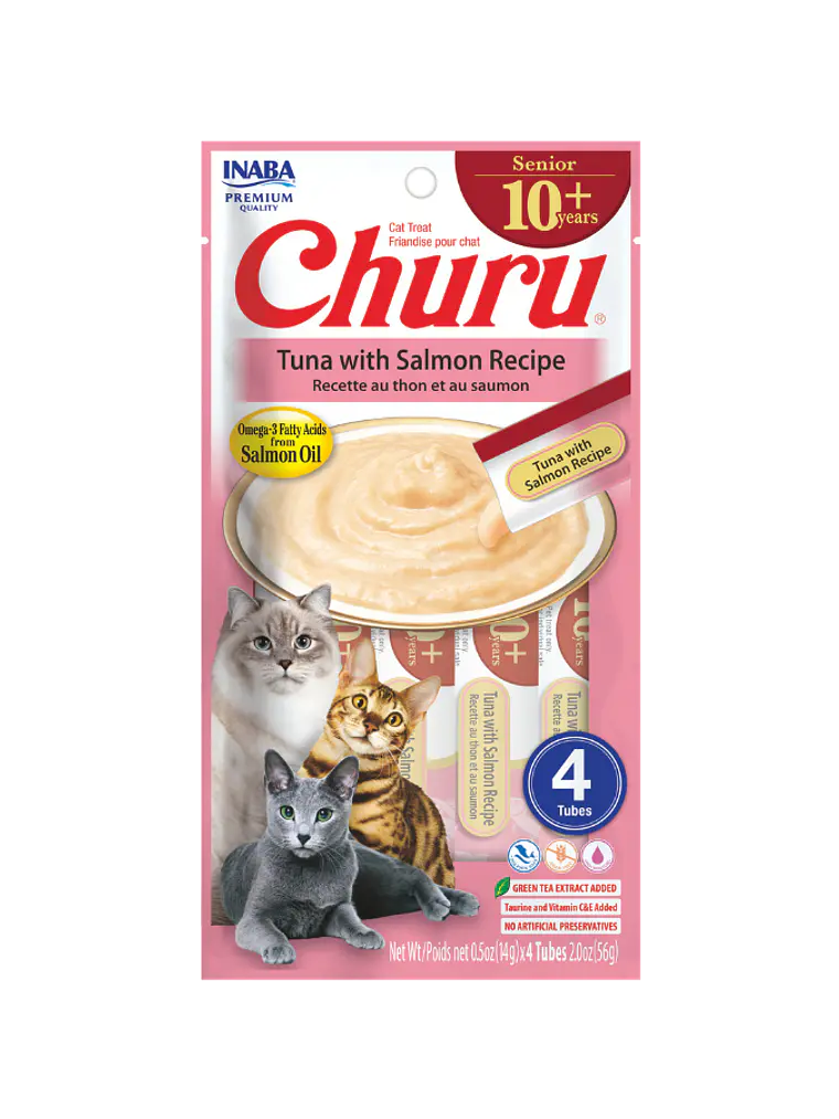 Churu Gatos Senior Atun con Salmon 4u x 14g  (56g) 1