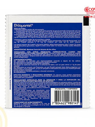 EHLIQUANTEL Perro 1 Comprimido (hasta 10 kg por comprimido)