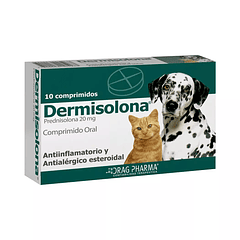 Dermisolona 20mg, 10 comprimidos