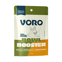 Voro BOWL BOOSTER sabor pollo, espinaca y zanahoria 70g